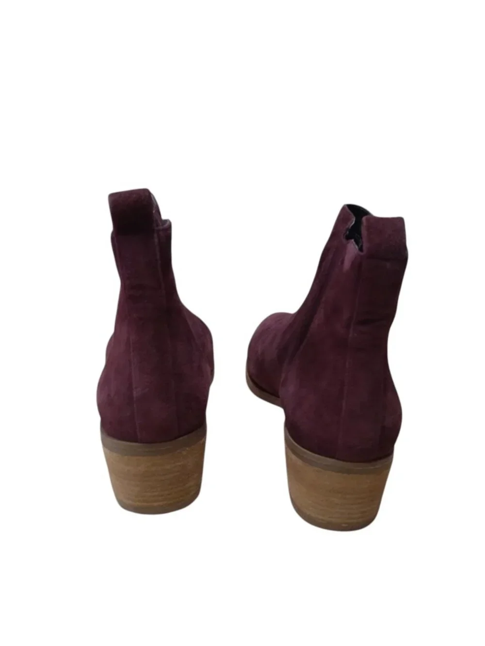 COLE HAAN Marinne Size 7.5B Suede Pointed Booties Wine/Burgundy Ankle Boot